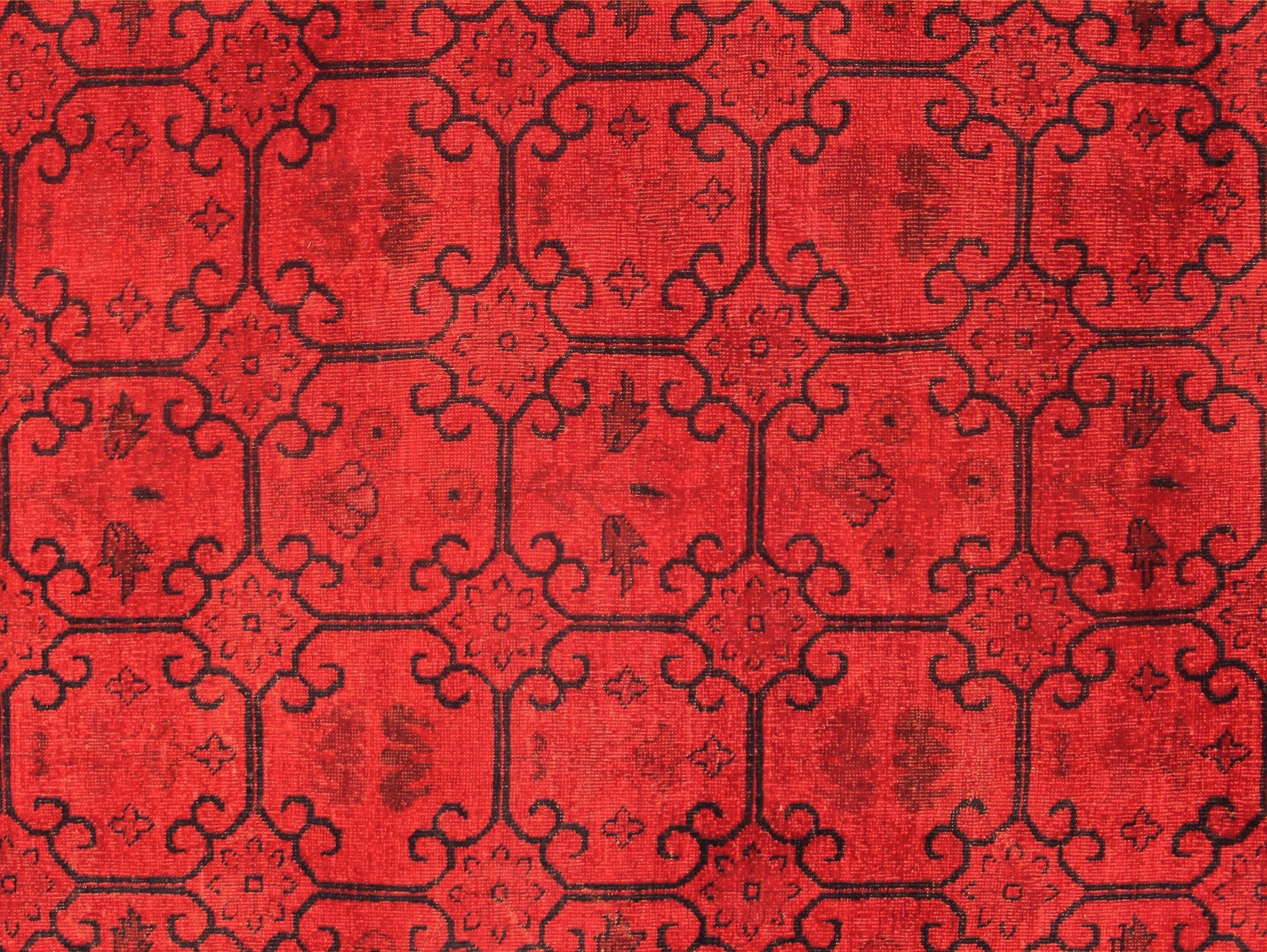 A08152, 9 1"x11 7",Over Dyed  ,9x12,RED,RED,Hand Knotted                  ,Pakistan   ,100% Wool  ,Rectangle