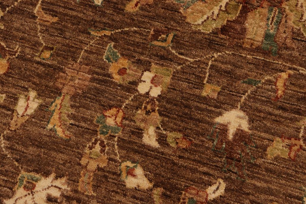 handmade Traditional Kafkaz Chobi Ziegler Brown Beige Hand Knotted RECTANGLE 100% WOOL area rug 9 x 12