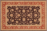 Bohemien Ziegler Jacqueli Aubergine Orange Hand-Knotted Wool Rug- 9'2'' x 11'9''