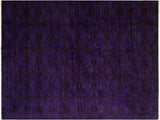 Over Dyed Franches Purple/Red Hand-Knotted Rug  - 4'10 x 6'4