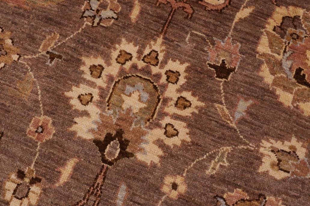 handmade Traditional Kafkaz Chobi Ziegler Brown Beige Hand Knotted RECTANGLE 100% WOOL area rug 9 x 12