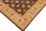 handmade Transitional Kafkaz Chobi Ziegler Aubergine Beige Hand Knotted RECTANGLE 100% WOOL area rug 9 x 12