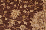 handmade Traditional Kafkaz Chobi Ziegler Brown Beige Hand Knotted RECTANGLE 100% WOOL area rug 9 x 12