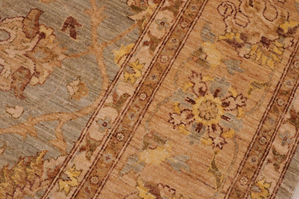 handmade Transitional Kafkaz Chobi Ziegler Lt. Gray Lt. Green Hand Knotted RECTANGLE 100% WOOL area rug 9 x 12