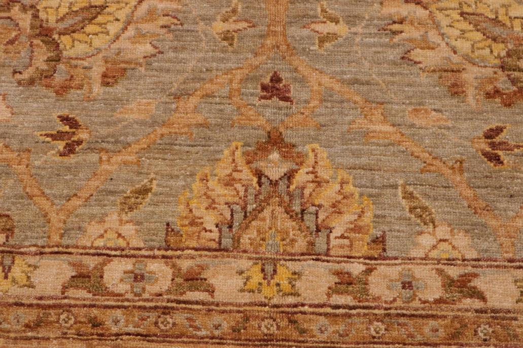 handmade Transitional Kafkaz Chobi Ziegler Lt. Gray Lt. Green Hand Knotted RECTANGLE 100% WOOL area rug 9 x 12