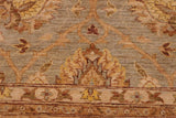 handmade Transitional Kafkaz Chobi Ziegler Lt. Gray Lt. Green Hand Knotted RECTANGLE 100% WOOL area rug 9 x 12