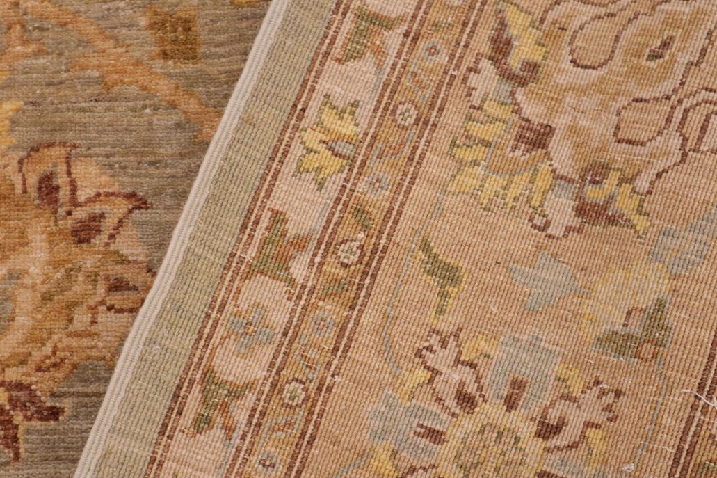 handmade Transitional Kafkaz Chobi Ziegler Lt. Gray Lt. Green Hand Knotted RECTANGLE 100% WOOL area rug 9 x 12