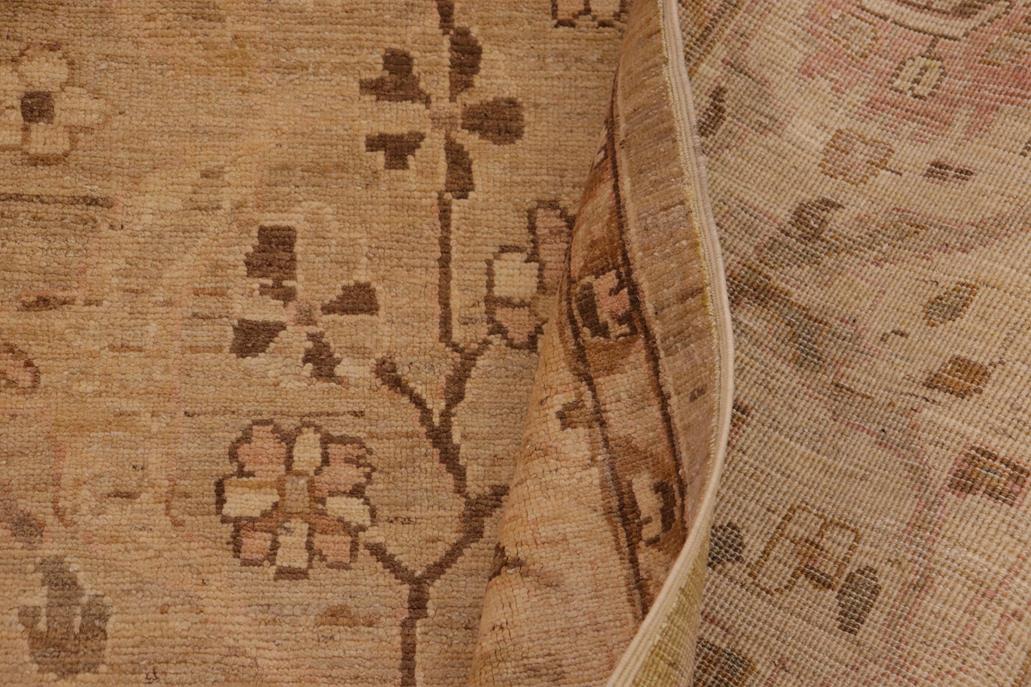 handmade Traditional Kafkaz Chobi Ziegler Taupe Beige Hand Knotted RECTANGLE 100% WOOL area rug 9 x 12
