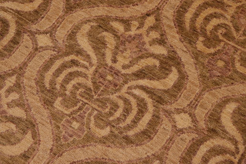 handmade Transitional Kafkaz Chobi Ziegler Green Tan Hand Knotted RECTANGLE 100% WOOL area rug 9 x 13