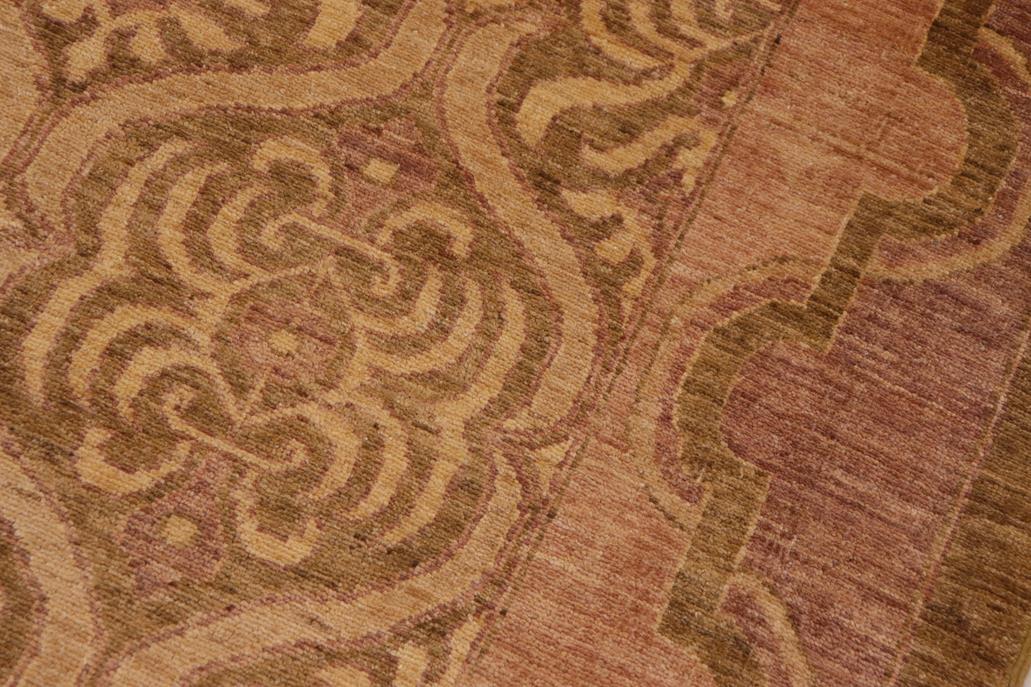 handmade Transitional Kafkaz Chobi Ziegler Green Tan Hand Knotted RECTANGLE 100% WOOL area rug 9 x 13