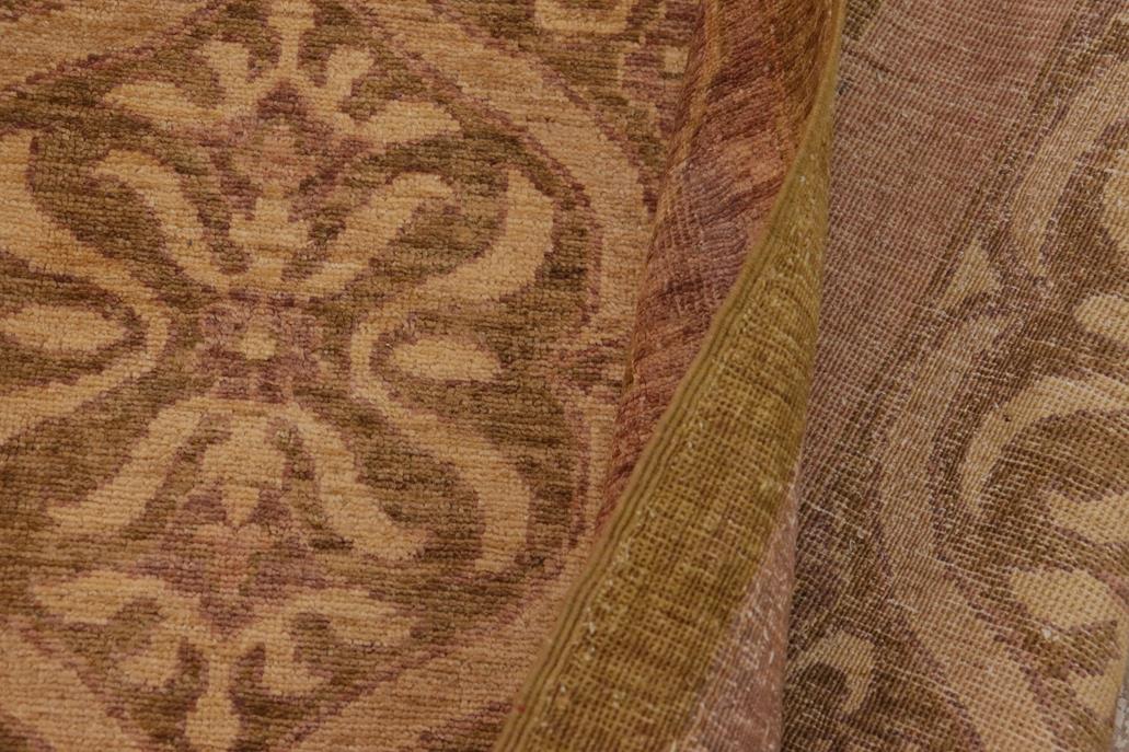 handmade Transitional Kafkaz Chobi Ziegler Green Tan Hand Knotted RECTANGLE 100% WOOL area rug 9 x 13