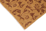 handmade Transitional Kafkaz Chobi Ziegler Tan Brown Hand Knotted RECTANGLE 100% WOOL area rug 9 x 13
