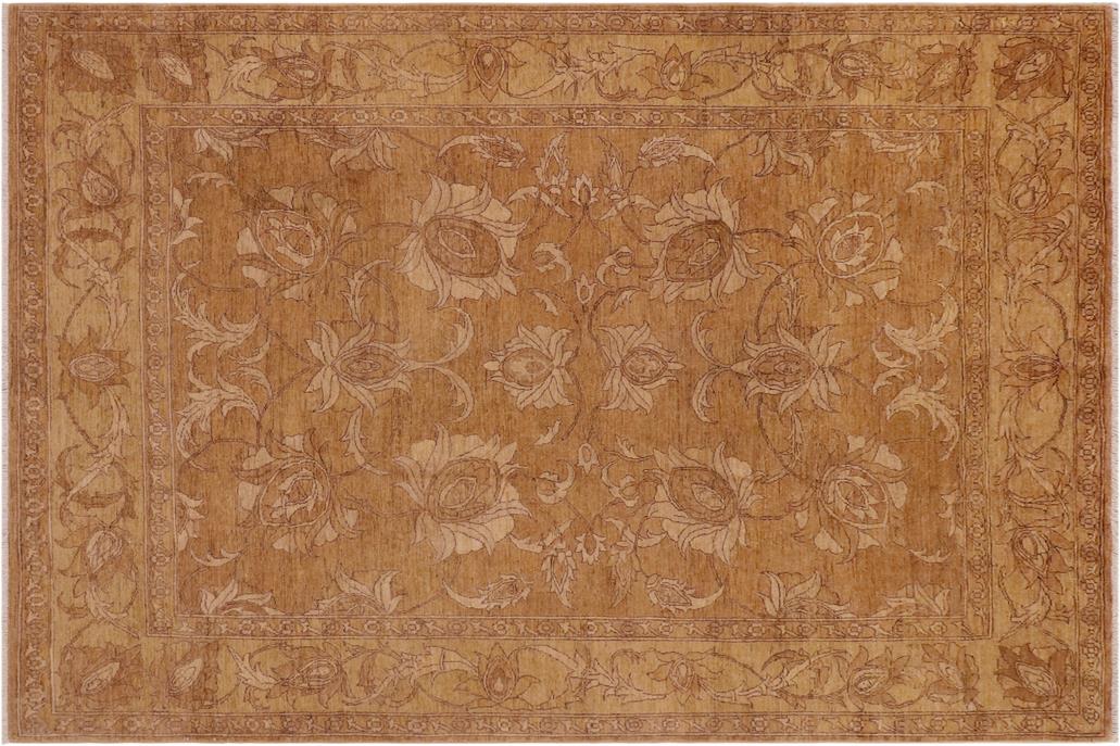 handmade Traditional Kafkaz Chobi Ziegler Brown Tan Hand Knotted RECTANGLE 100% WOOL area rug 9 x 12