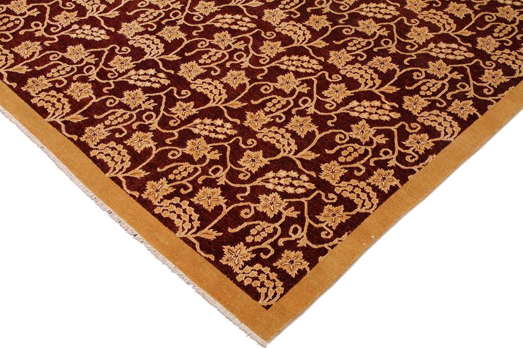 handmade Transitional Kafkaz Chobi Ziegler Red Gold Hand Knotted RECTANGLE 100% WOOL area rug 9 x 12