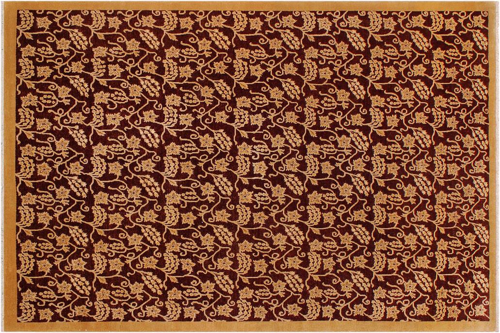 handmade Transitional Kafkaz Chobi Ziegler Red Gold Hand Knotted RECTANGLE 100% WOOL area rug 9 x 12