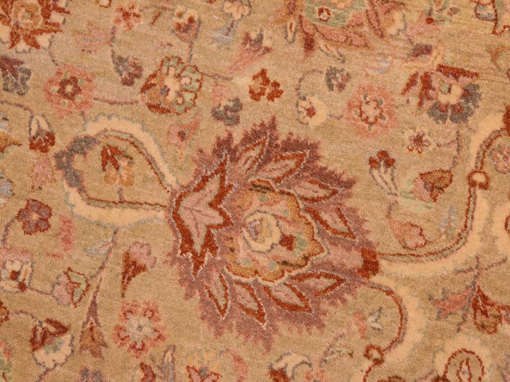 handmade Traditional Kashan Taupe Brown Hand Knotted RECTANGLE 100% WOOL area rug 8x10