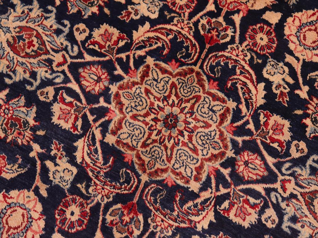 handmade Traditional Dabir Blue Brown Hand Knotted RECTANGLE 100% WOOL area rug 8x10