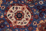 handmade Transitional Kafkaz Chobi Ziegler Blue Ivory Hand Knotted RECTANGLE 100% WOOL area rug 8 x 10
