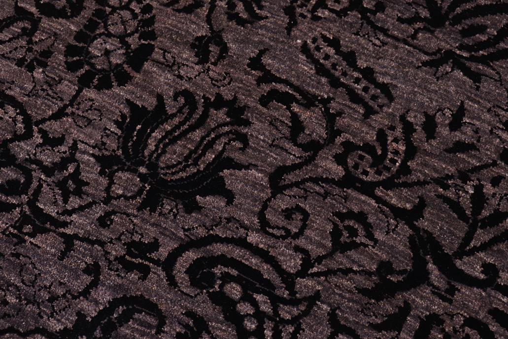 handmade Traditional Kafkaz Chobi Ziegler Charcoal Gray Hand Knotted RECTANGLE WOOL&SILK area rug 9 x 12