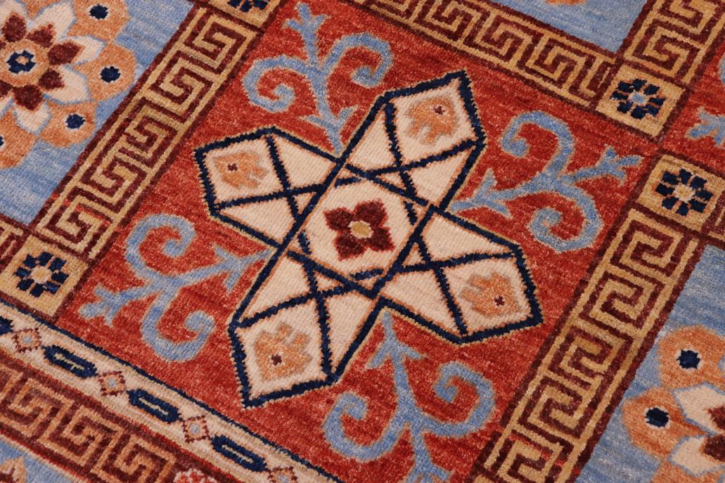 handmade Transitional Kafkaz Chobi Ziegler Rust Beige Hand Knotted RECTANGLE 100% WOOL area rug 9 x 12