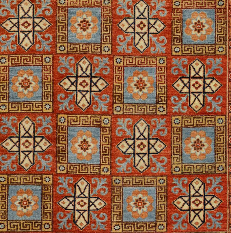 A09703, 511"x 9 2",Transitional                  ,6x9,Rust,LT. BLUE,Hand-knotted                  ,Pakistan   ,100% Wool  ,Rectangle  ,652671179464