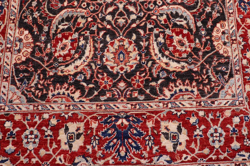 handmade Traditional Kafkaz Chobi Ziegler Black Red Hand Knotted RECTANGLE 100% WOOL area rug 5 x 8