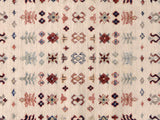 handmade Geometric Khorgeen Beige Red Hand Knotted RECTANGLE 100% WOOL area rug 4x6