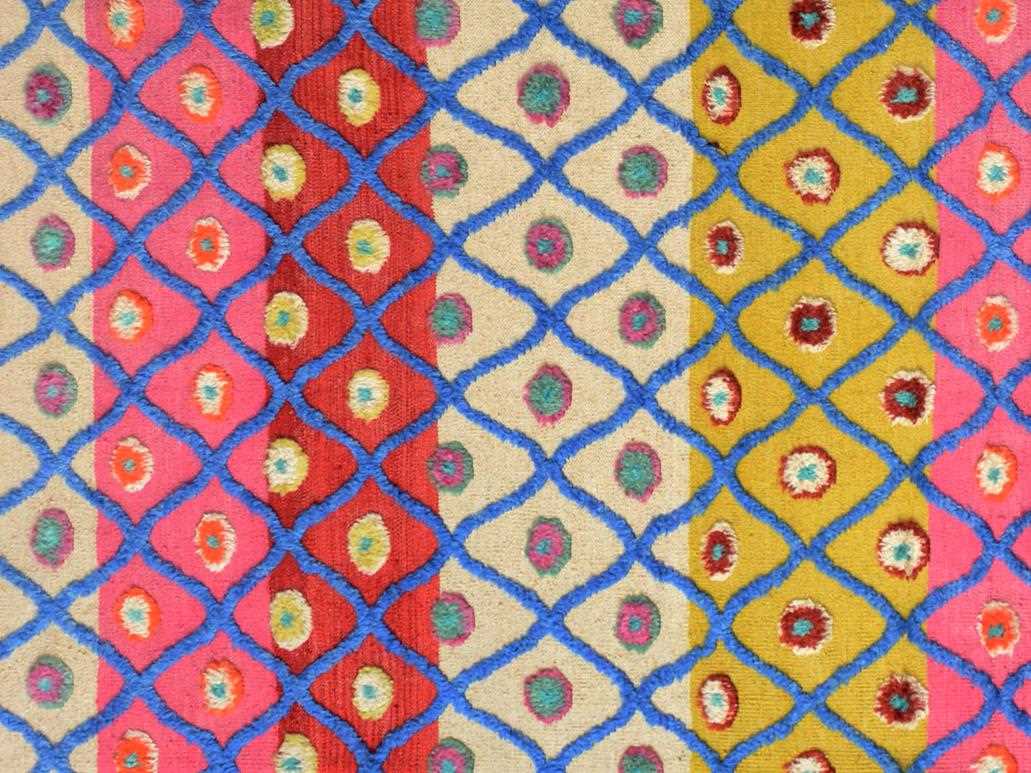 handmade Modern Moroccan Hi Beige Red Hand Knotted RECTANGLE 100% WOOL area rug 8x10