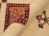 handmade Geometric Khorgeen Beige Red Hand Knotted RECTANGLE 100% WOOL area rug 9x12