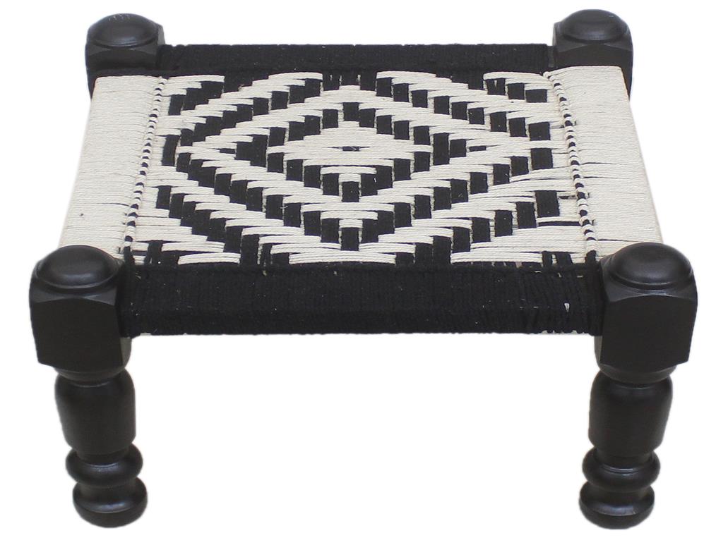 handmade  Settees Beige Black Hand-made SQUARE WOOD