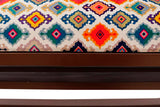 handmade Traditional Shoe Rack Beige Blue Hand-made RECTANGLE VELVET area rug