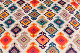 handmade Traditional Shoe Rack Beige Blue Hand-made RECTANGLE VELVET area rug