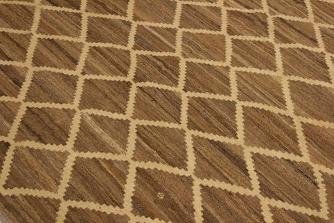 handmade Modern Kilim Bluish Gray Beige Hand-Woven RECTANGLE 100% WOOL area rug 5 x 8