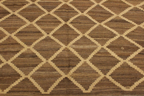 handmade Modern Kilim Bluish Gray Beige Hand-Woven RECTANGLE 100% WOOL area rug 5 x 8