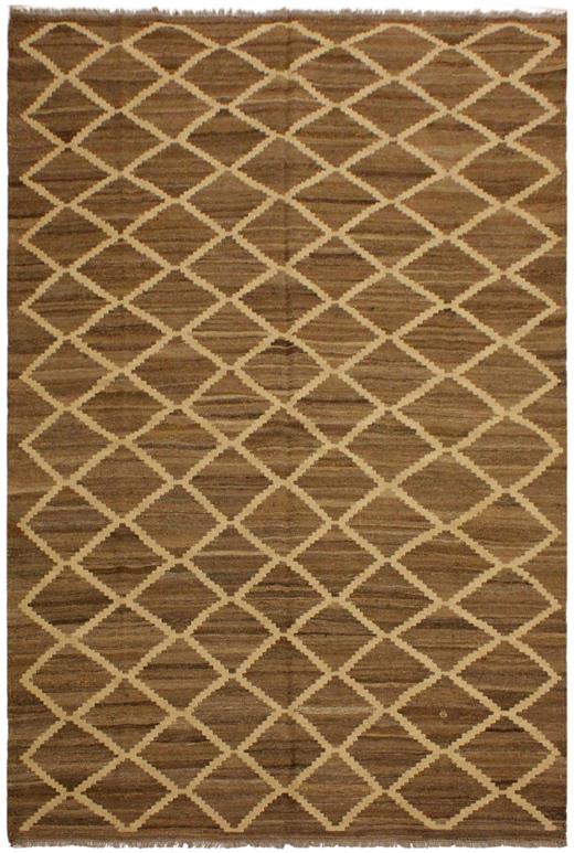 Flat Weave Kilim Antique Navaho Vintage handmade Modern Kilim Bluish Gray Beige Hand-Woven Rectangle 100% Wool Area Rug 5x8 
