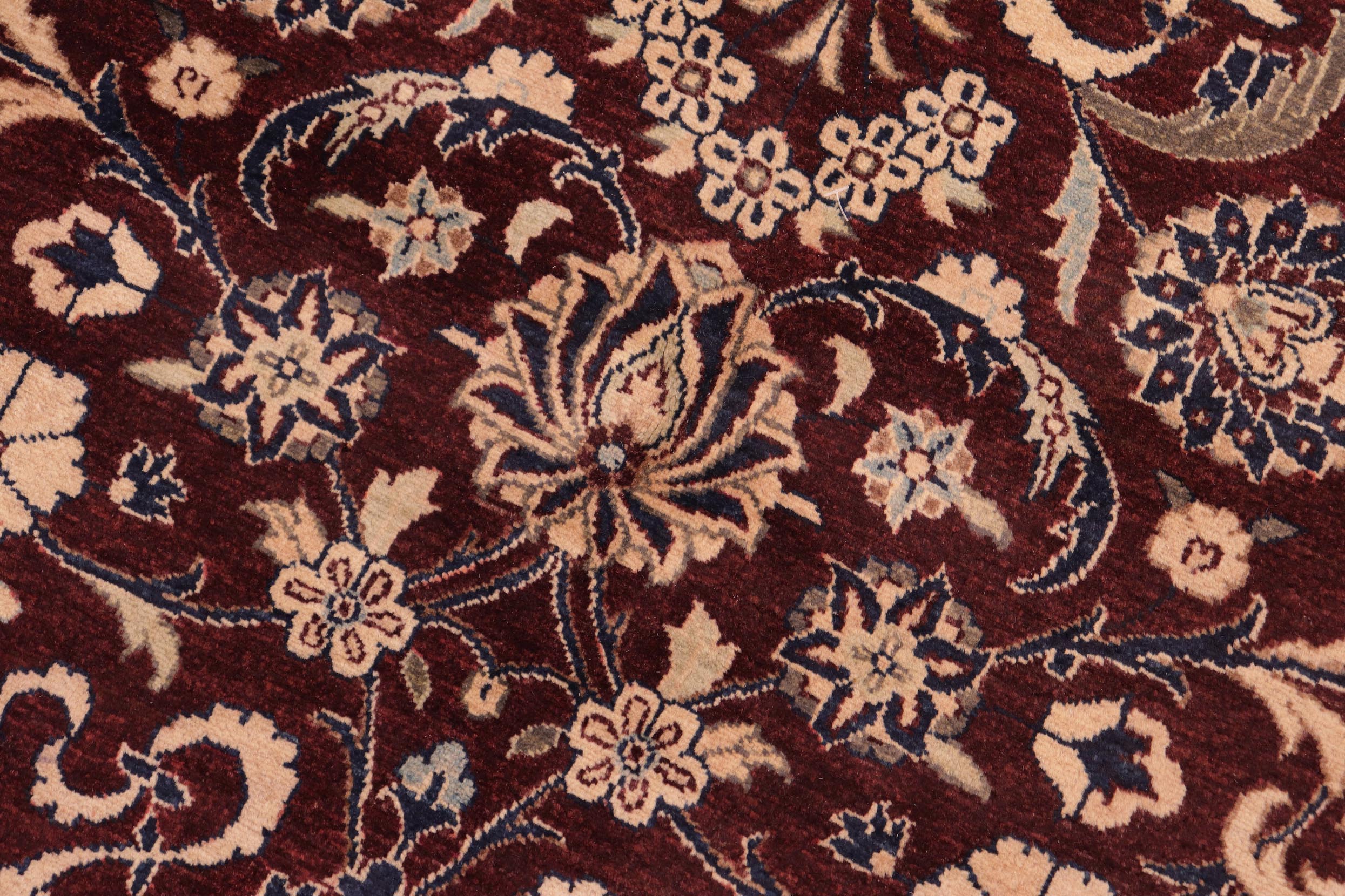 handmade Transitional  Maroon Brown Hand Knotted RECTANGLE 100% WOOL area rug 8x10
