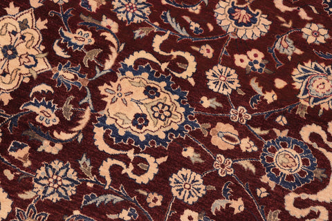 handmade Transitional  Maroon Brown Hand Knotted RECTANGLE 100% WOOL area rug 8 x 10