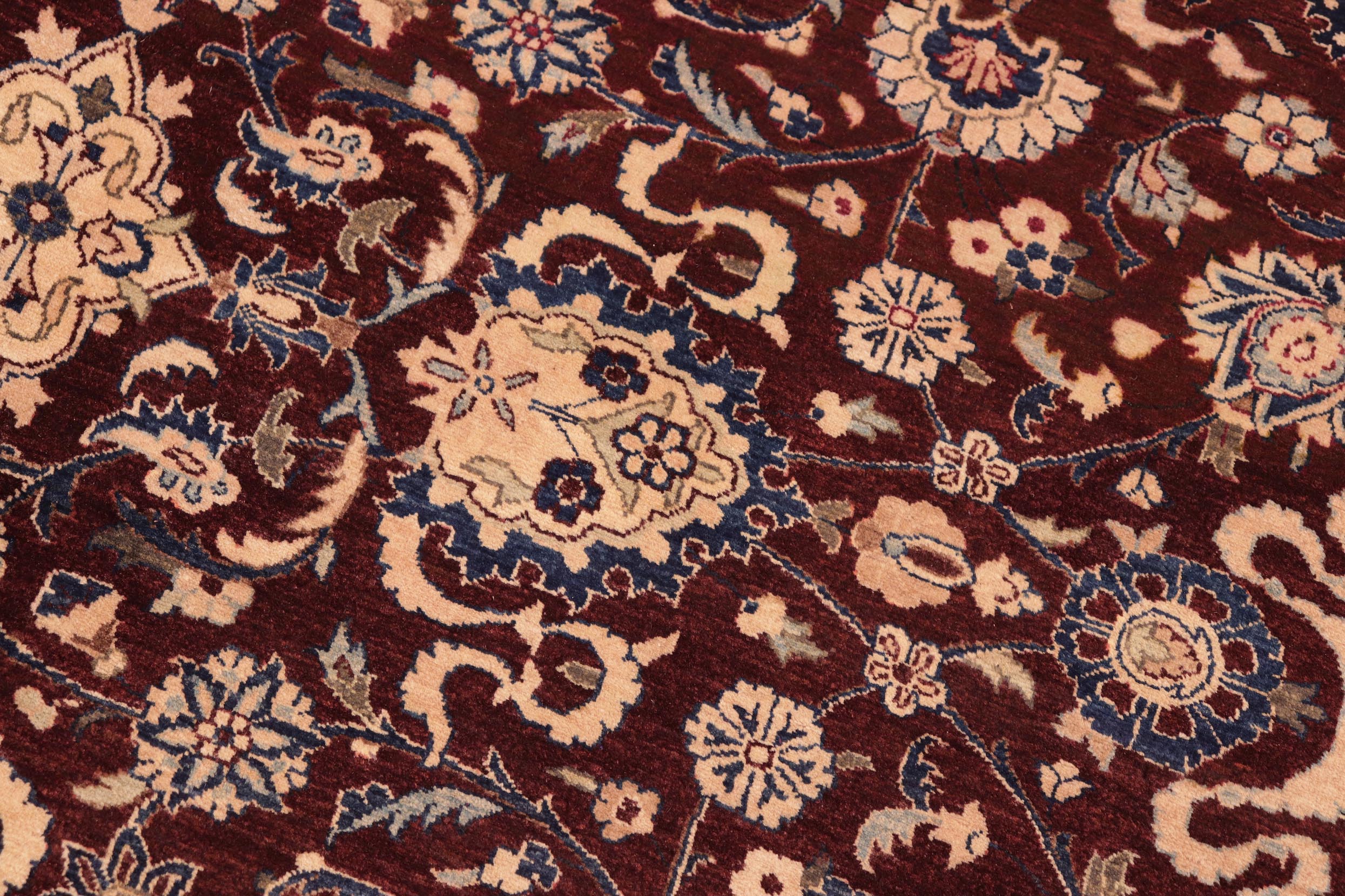 handmade Transitional  Maroon Brown Hand Knotted RECTANGLE 100% WOOL area rug 8x10