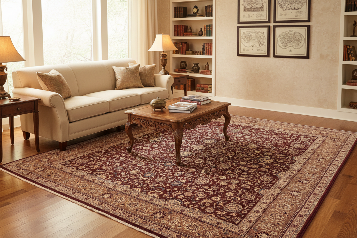 handmade Transitional  Maroon Brown Hand Knotted RECTANGLE 100% WOOL area rug 8 x 10