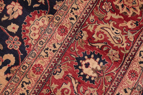 handmade Transitional Abasi Afsha Blue Red Hand Knotted RECTANGLE 100% WOOL area rug 8 x 10