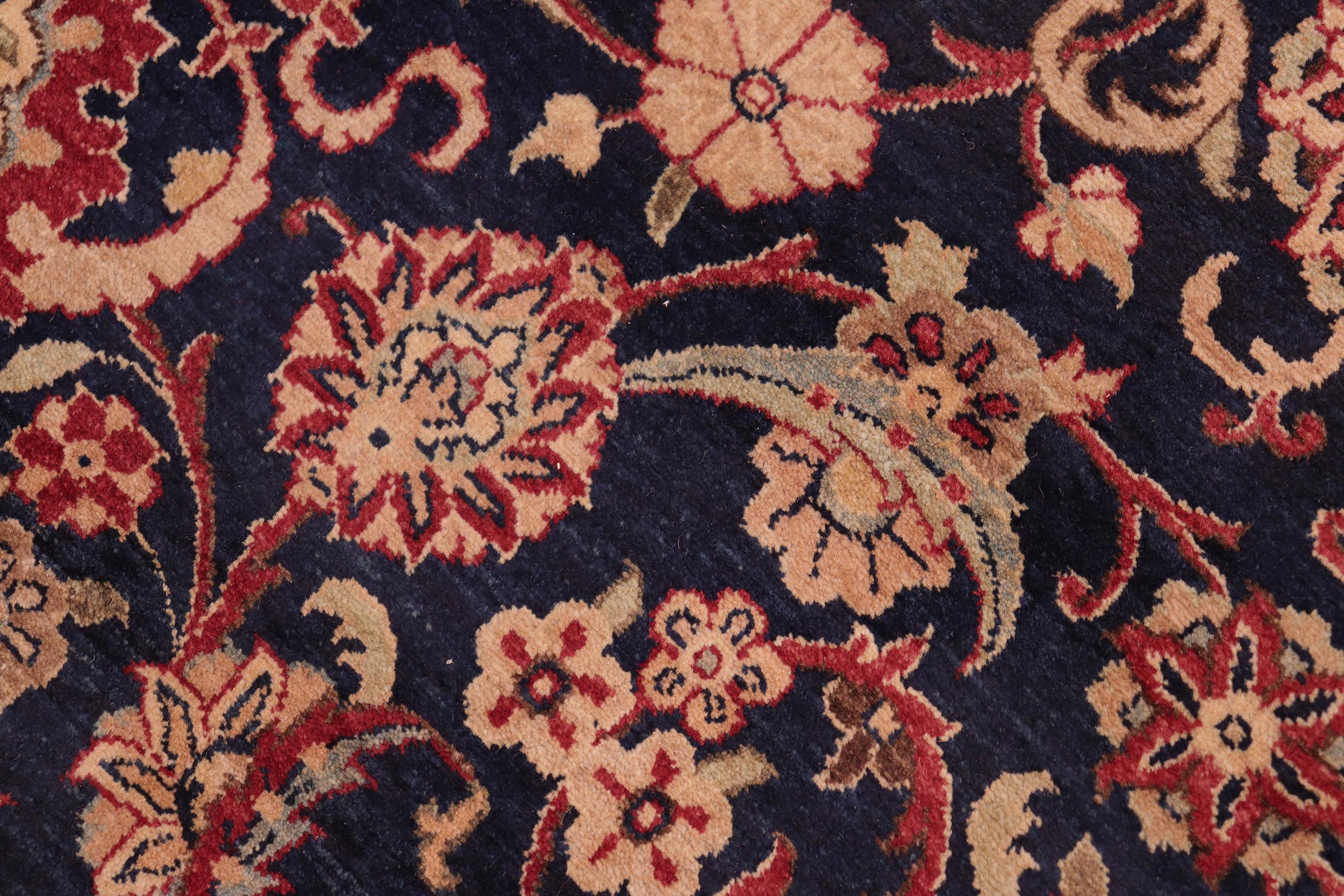 handmade Transitional Abasi Afsha Blue Red Hand Knotted RECTANGLE 100% WOOL area rug 8x10