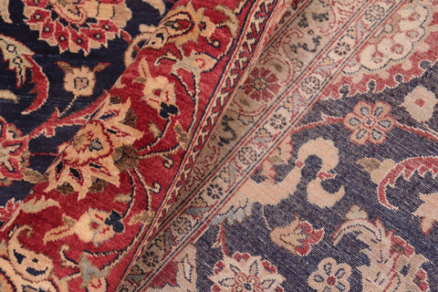 handmade Transitional Abasi Afsha Blue Red Hand Knotted RECTANGLE 100% WOOL area rug 8x10