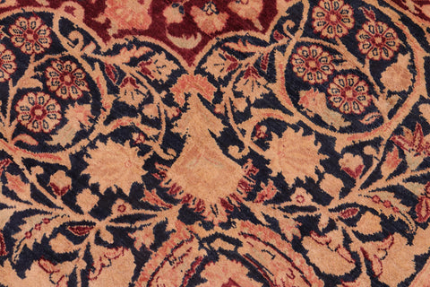 handmade Traditional Kirman Aubergine Blue Hand Knotted RECTANGLE 100% WOOL area rug 8 x 10