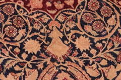 Semi-Antique Marsha Aubergine/Blue Wool Rug - 8'3''X9'11''