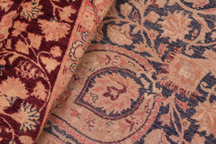 Semi-Antique Marsha Aubergine/Blue Wool Rug - 8'3''X9'11''