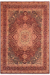 Traditional Kirman Marsha Aubergine Blue Hand Knotted Area rugs 8X10