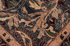 handmade Traditional Lahore Tan Blue Hand Knotted RECTANGLE 100% WOOL area rug 8'X10'