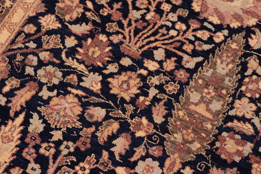 handmade Traditional Sarook Blue Aubergine Hand Knotted RECTANGLE 100% WOOL area rug 8'X10'