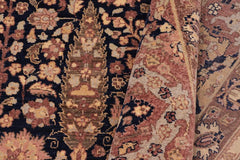 handmade Traditional Sarook Blue Aubergine Hand Knotted RECTANGLE 100% WOOL area rug 8'X10'