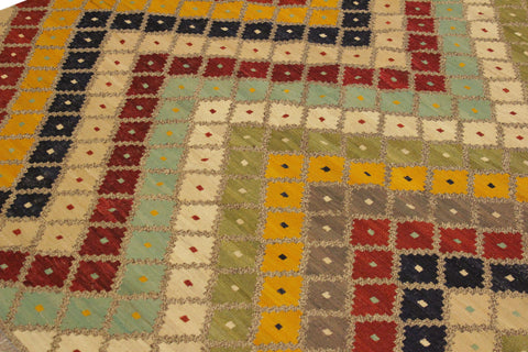 handmade Modern Kilim Gray Beige Hand-Woven RECTANGLE 100% WOOL area rug 5x7